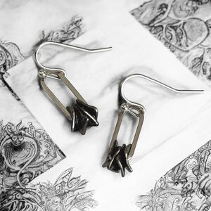 5 For $25💫Alternative Grunge Silver Paperclip Dangles Earrings